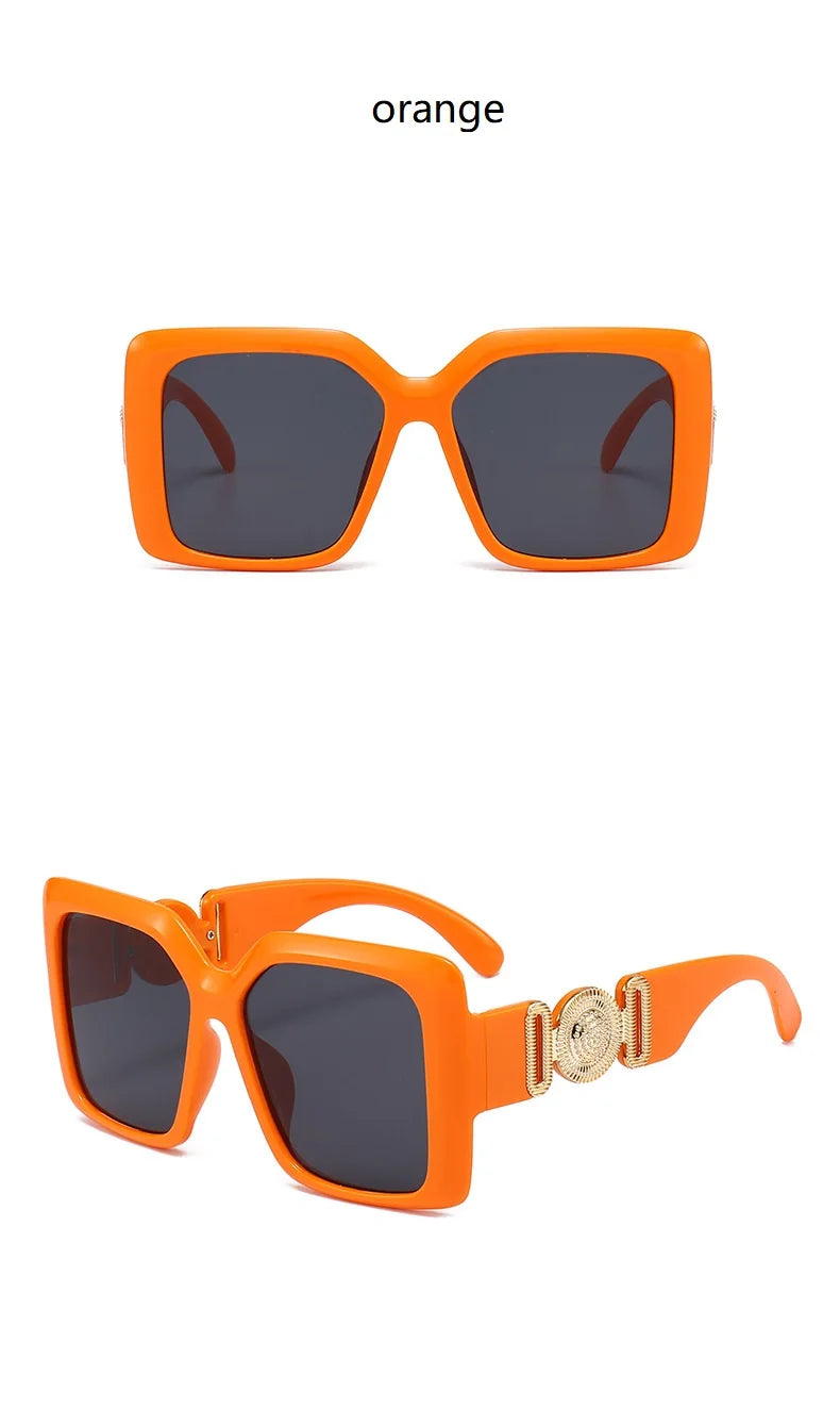 INS Popular Square Sunglasses Women Luxury Retro Brand Men Trending Travel Sun Glasses Female Shades UV400 Oculus