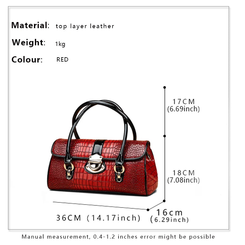Bag Women's Bag Genuine Leather 2023 New Fashion Cowhide Big Bag Women's Simple and Versatile Handbag Temperament Women's Bag