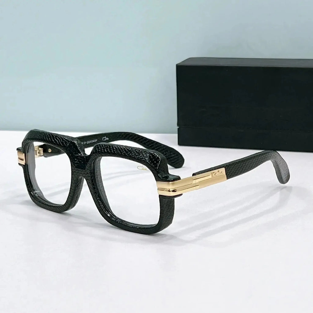 ORIGINALCAZAL MOD6073 Leather+Acetate Frame Classic Business Men Sunglasses Luxury UV400 Brown Lenses Women Couple Eyewear