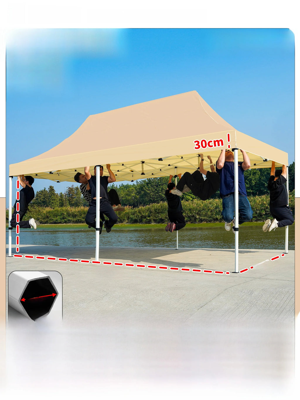 Thiened Four-Legged 3x6 Meters Tent Outdoor Rain And Sun elter Stall Special Outdoor Cam Travel Supplies Canopy