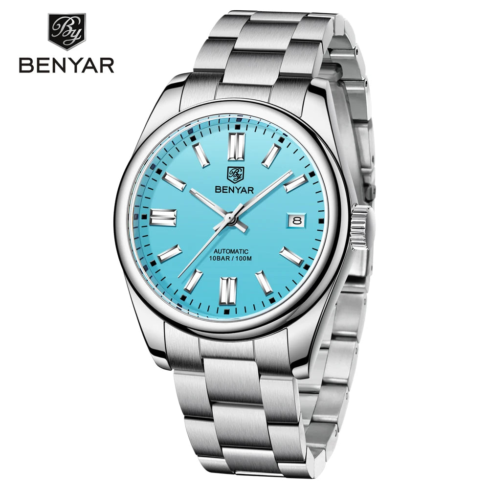 2025 New BENYAR Mens Watches Automatic Watch For Man Mechanical Wristwatch Top Luxury Watch Men Sapphire Mirror Waterproof Clock