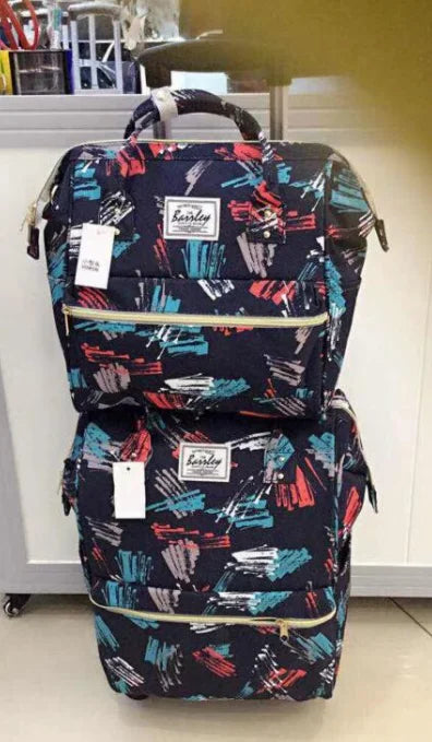 2020 carry on hand luggage Travel Luggage bag sets women rolling luggage bag women travel Trolley Bags wheels wheeled backpack