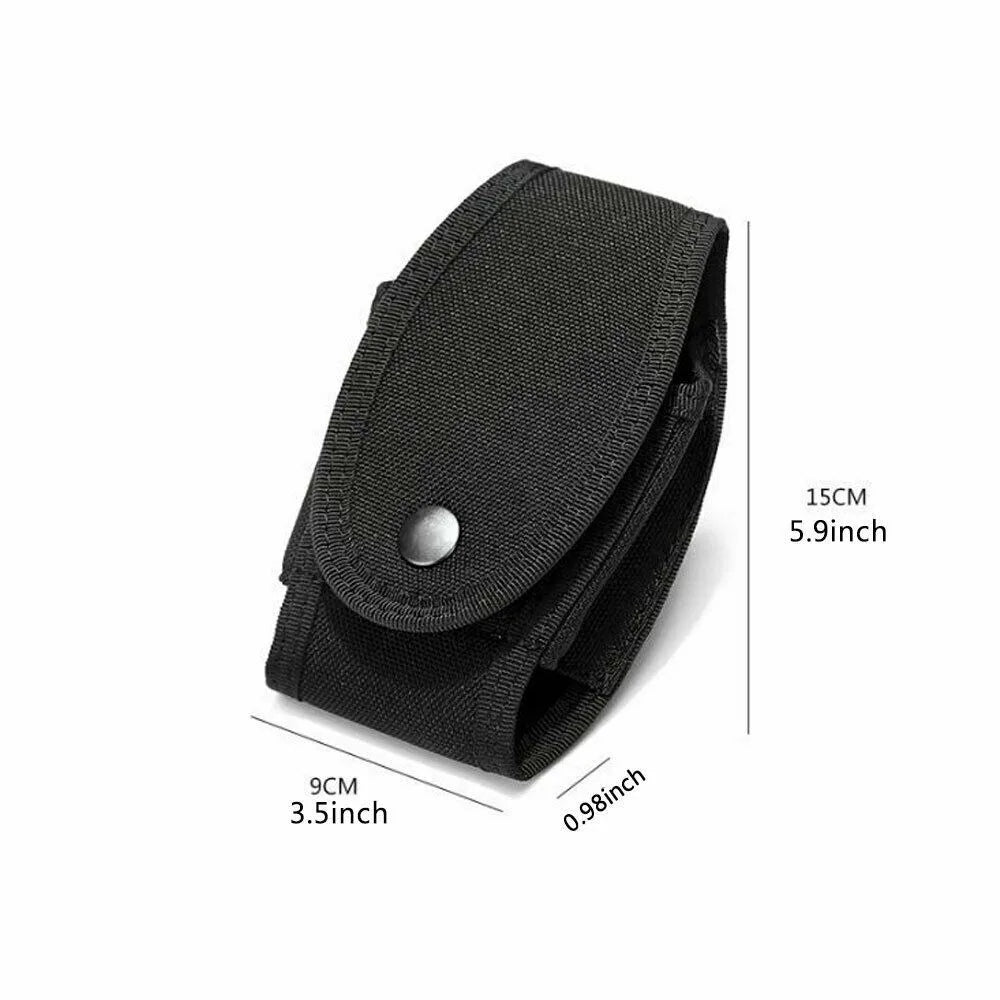 US Tactical Military Police Guard Handcuff Holder Bag Case Pouch Black Universal Nylon Quick Out Molle Waist Handcuff Pouch