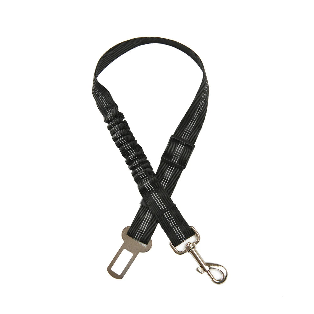 Durable Nylon Dog Seat Belt For Small Large Dogs Adjustable Reflective Elastic Lead Puppy Travel Car Safety Rope French Bulldog