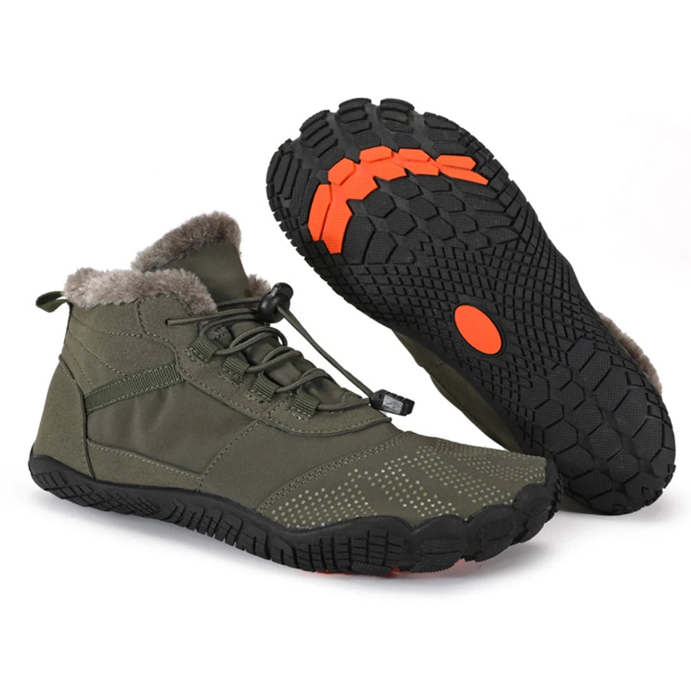Women Men Outdoor Work Shoes Waterproof Male Snow Boots Warm Ankle Shoes Snow Casual Shoes for Trekking Climbing Working