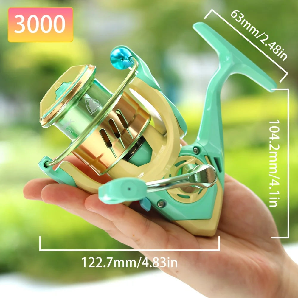 2025 NEW BAKAWA 3000 6000 Series Spining Fishing Reels Bearings 4+1BB Gear Sea Fishing Wheel Freshwater Saltwater Macaron Color