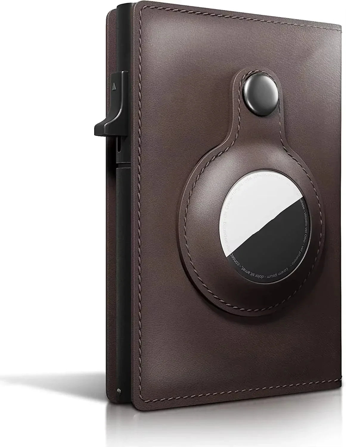 Smart AirTag Wallet for Men Minimalist AirTag Holder Leather Wallet with Blocking Card Holder