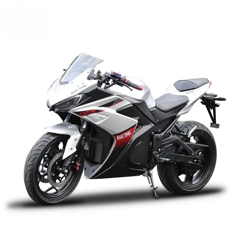 Adult Electric Motorcycle, 3000W 72V Scooter Bike, Max Speed 130km/h 80mph, Brushless Motor, Hydraulic Disc Brake, E Bike