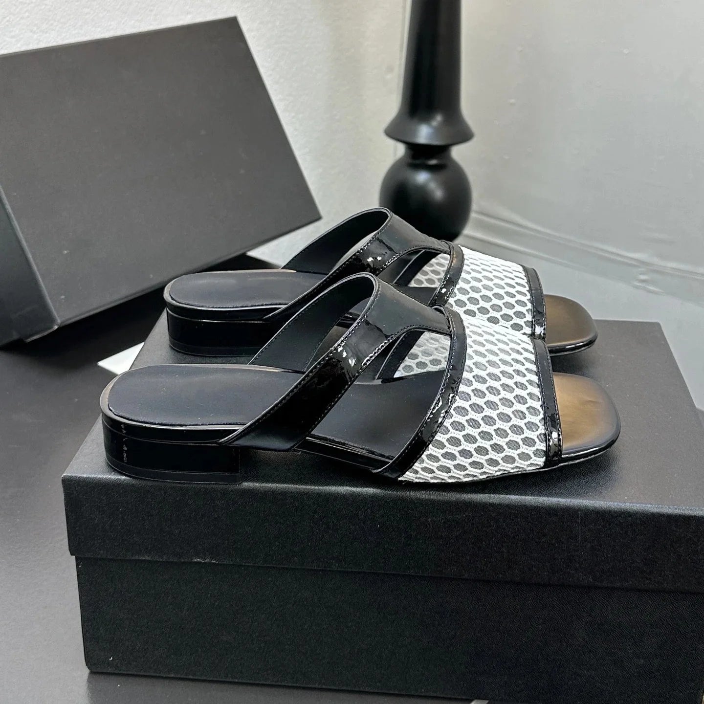 New Shoes Women Size35-41 Weaving Slippers Flat Platform Genuine Leather Slides Summer Flats Designer Shoes Zapatillas De Mujer