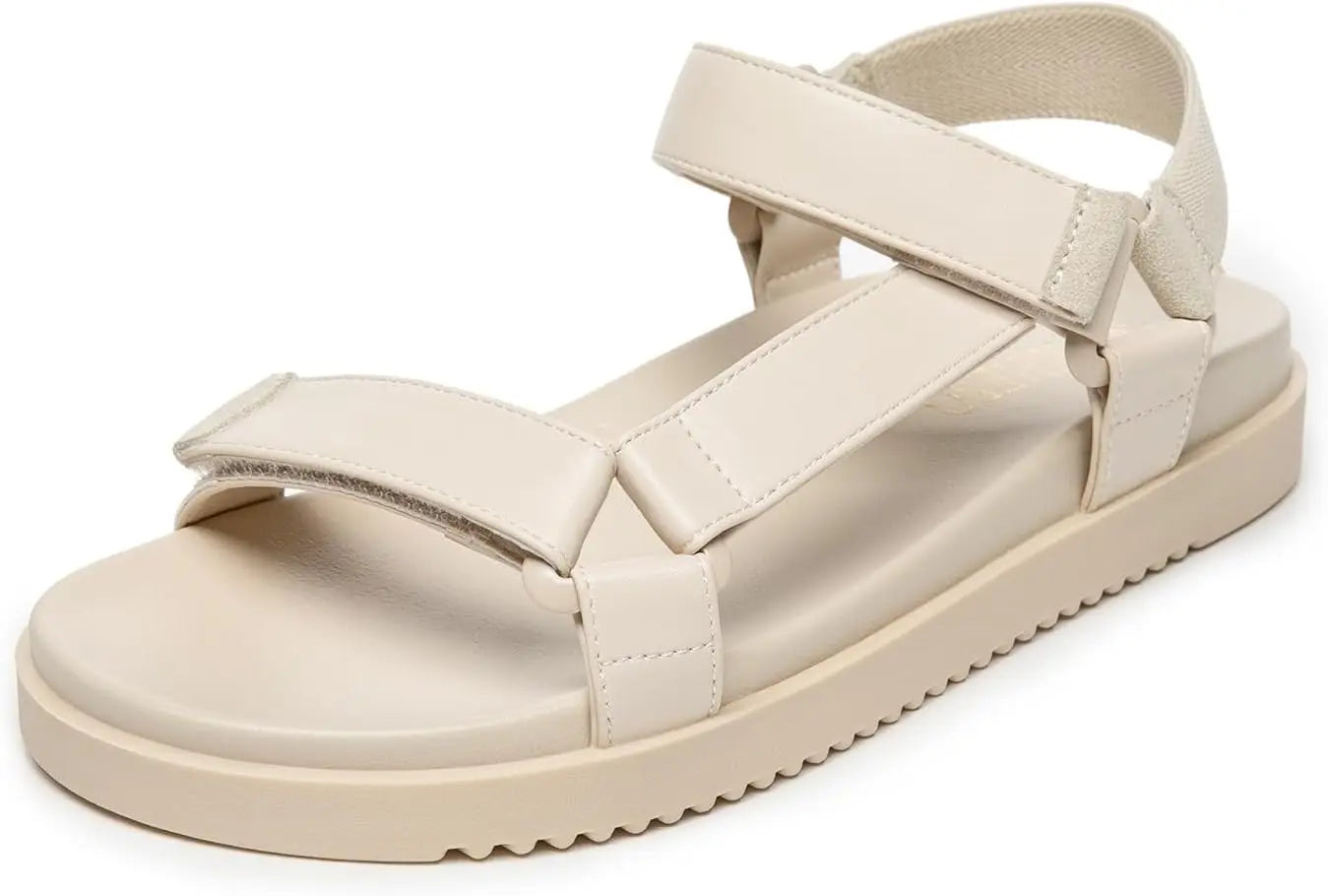 Women's Flat Sandals Comfortable Open Toe Adjustable Strap Walking Footbed Sandals