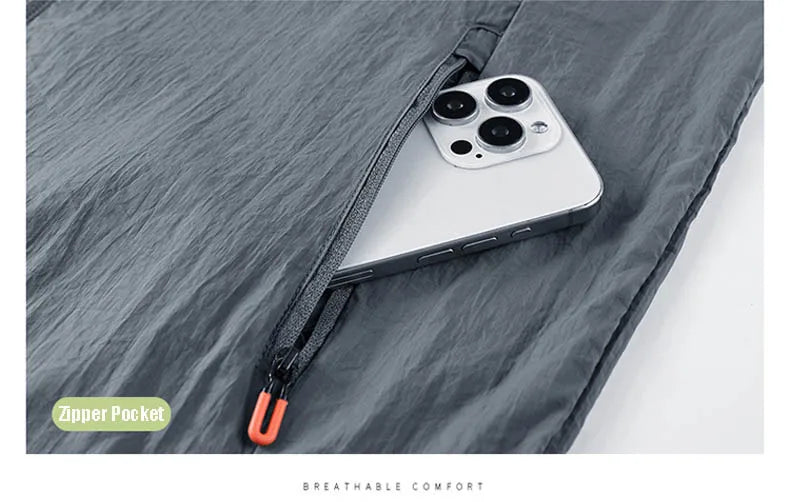 Summer Waterproof Hiking Jackets Men Fishing Cycling Hooded Gym Sports Running Coat Outdoor Sun-Protective Thin Jacket Clothing