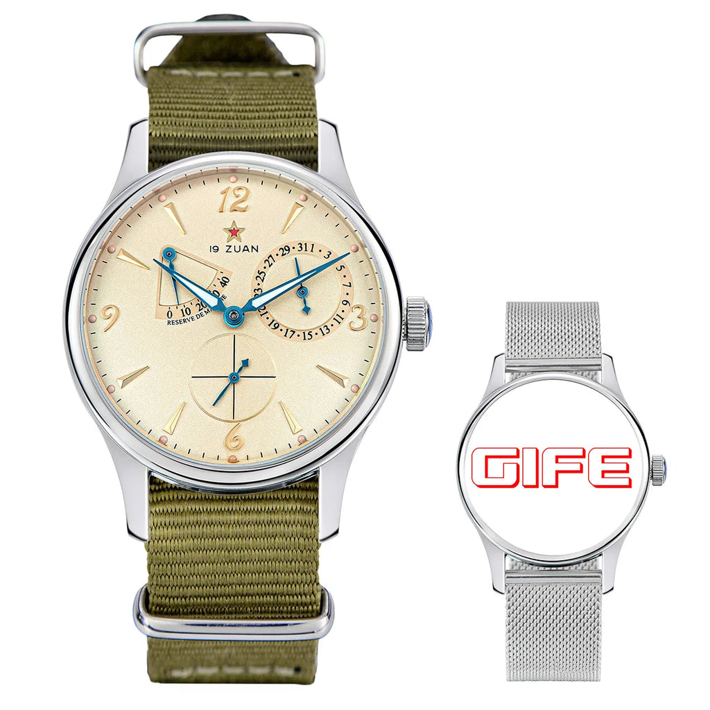 Mens Watch Pilot 40mm 1963 Automatic Mechanical Wristwatch Tianjin ST1780 Movement Army Designer Clock Reojes De Hombre New 2024