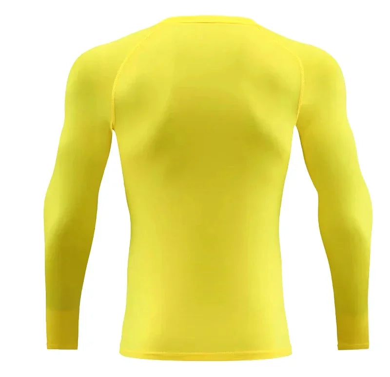 Men Long Sleeve Slim Tops Tees Sportswear Gym Fitness Compression T-shirt Running Football Jersey Outdoor Jogging Tight Quick