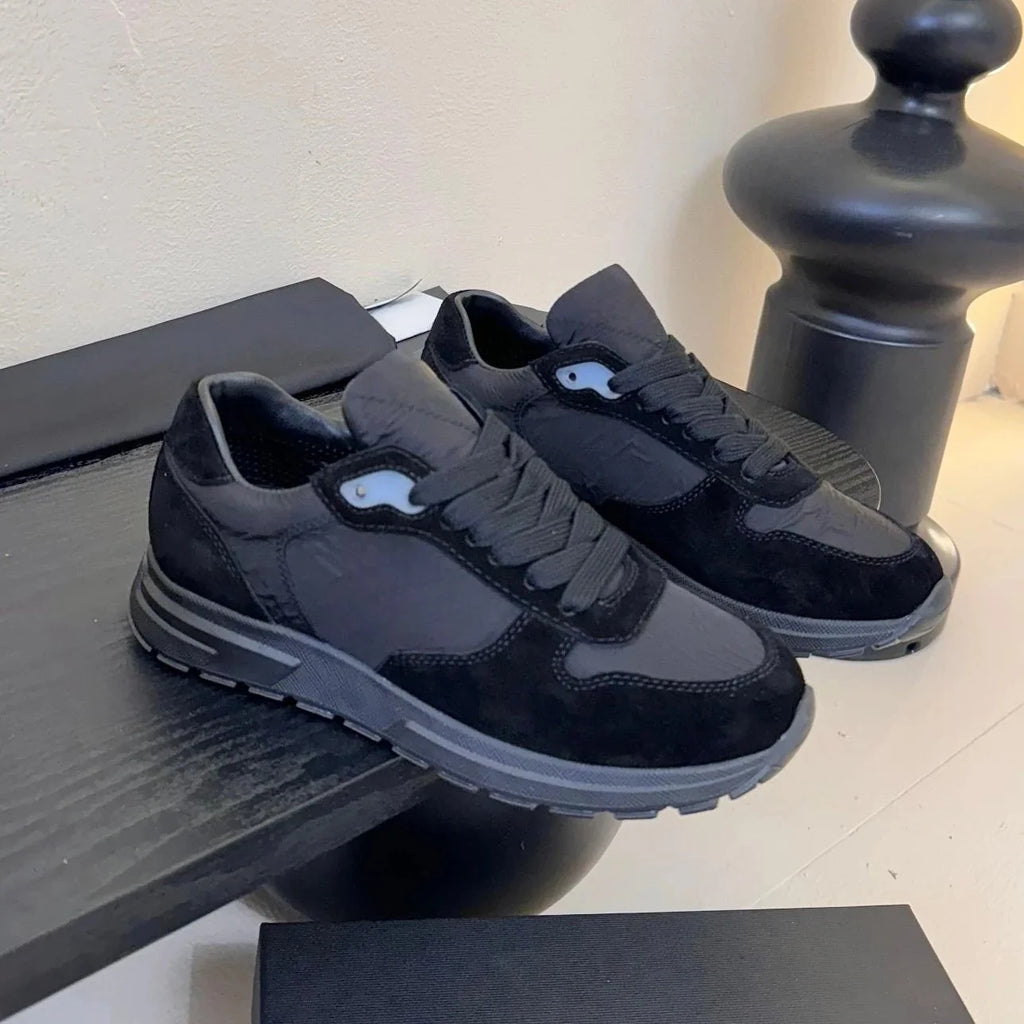 2025 Newest Spring Autumn Real Leather Round-Toe Thick Sole Lace-Up Sneakers Shoes Mix Colors Casual Tennis Shoes Bota Feminina