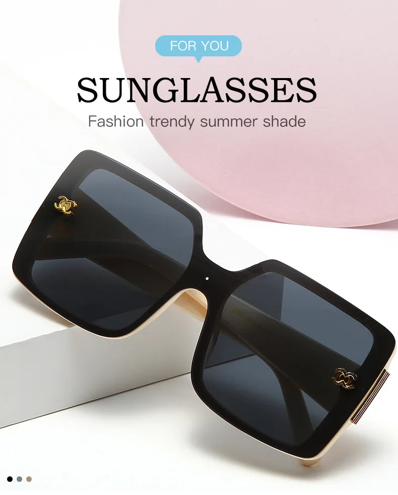 New Luxury Glamour Sunglasses for Women and Men Designer Famous Brand Glasses Square Stylish Trend Eyewear UV400