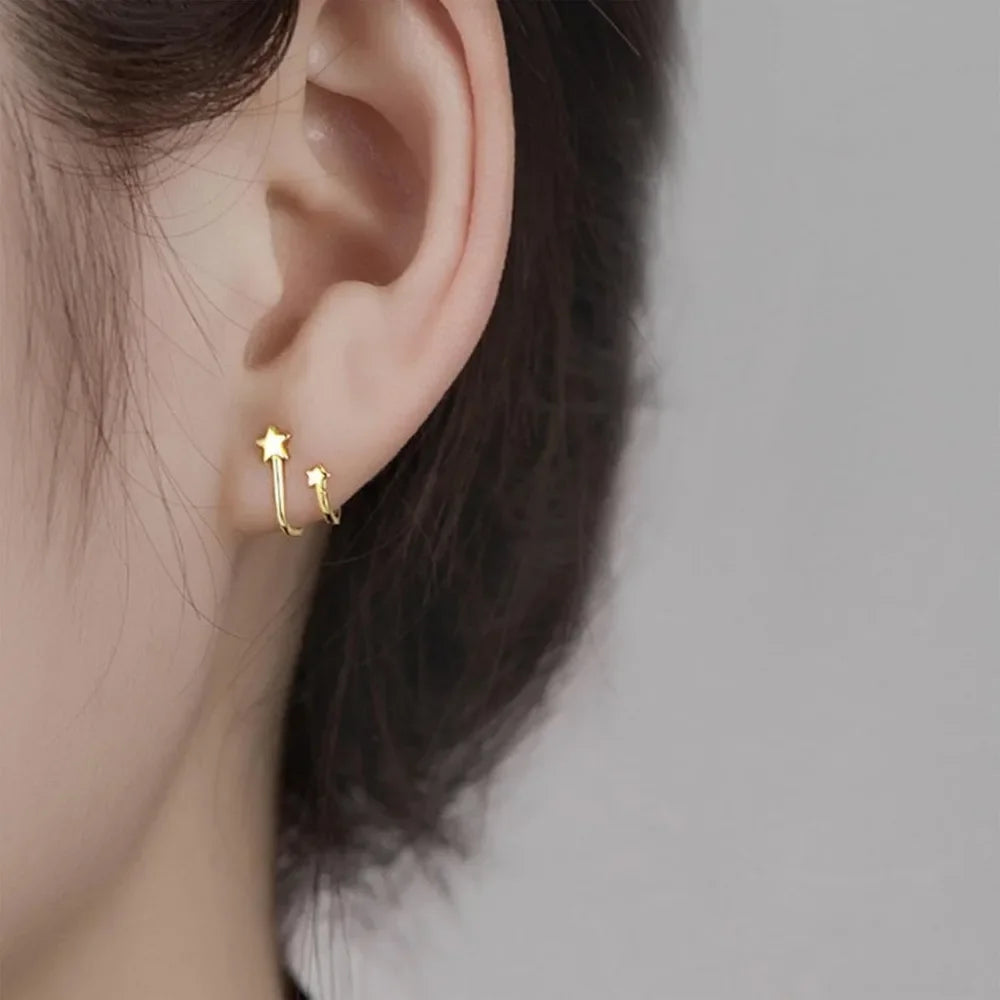Star Cuff Earrings for Women Ear Cuff Silver Star Stud Earrings Star Earrings Studs Star Earrings for Women Star Jewelry