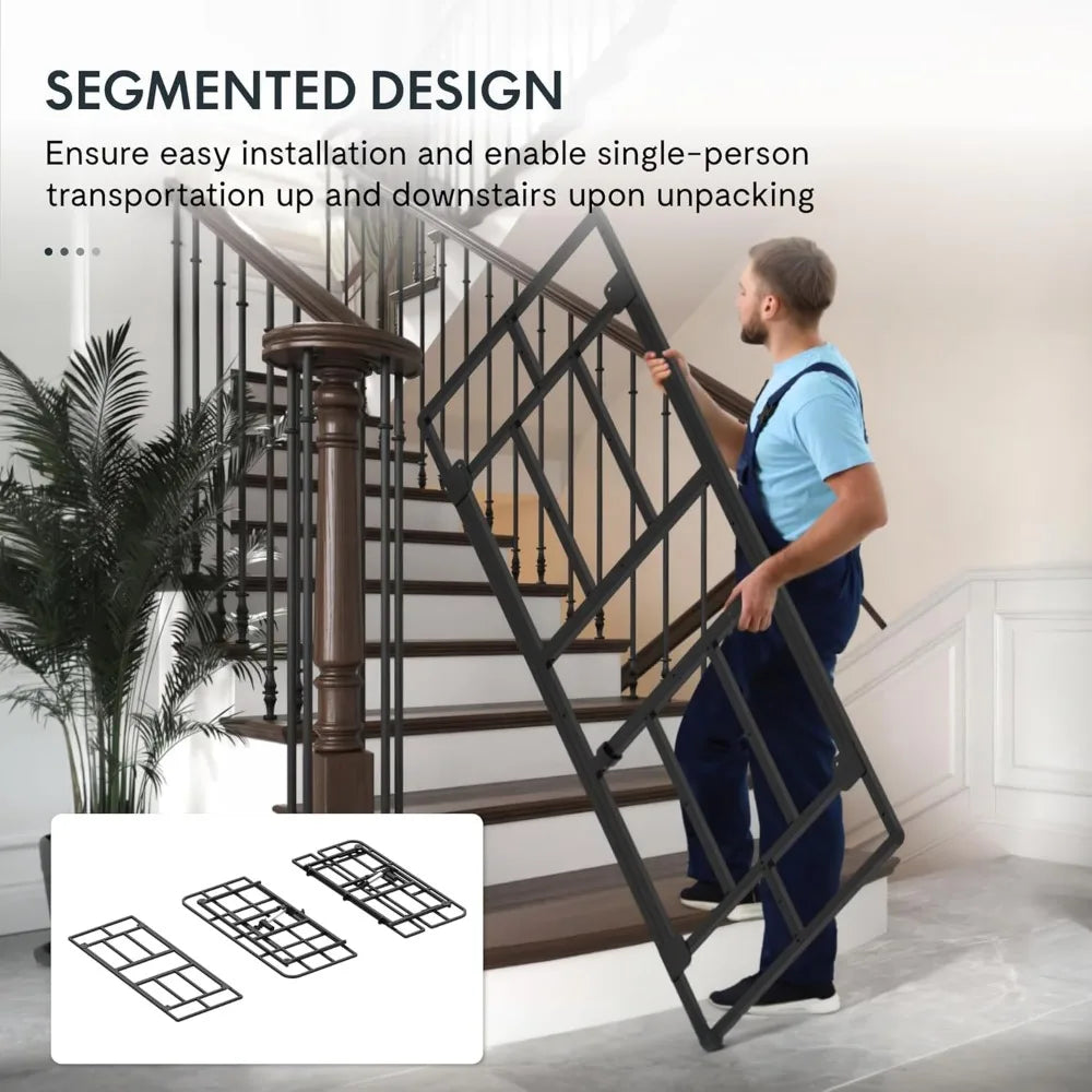 FLEXISPOT S2E Adjustable Bed Frame Base Twin XL,One-Person Transport and Assembly,Adjustable Bed Legs,Oxford Fabric Bedspread,Re