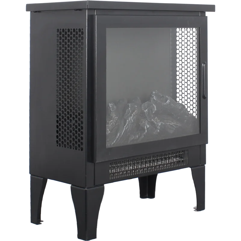 17 inch Freestanding Electric Fireplace Stove heater with 3D Flame effect