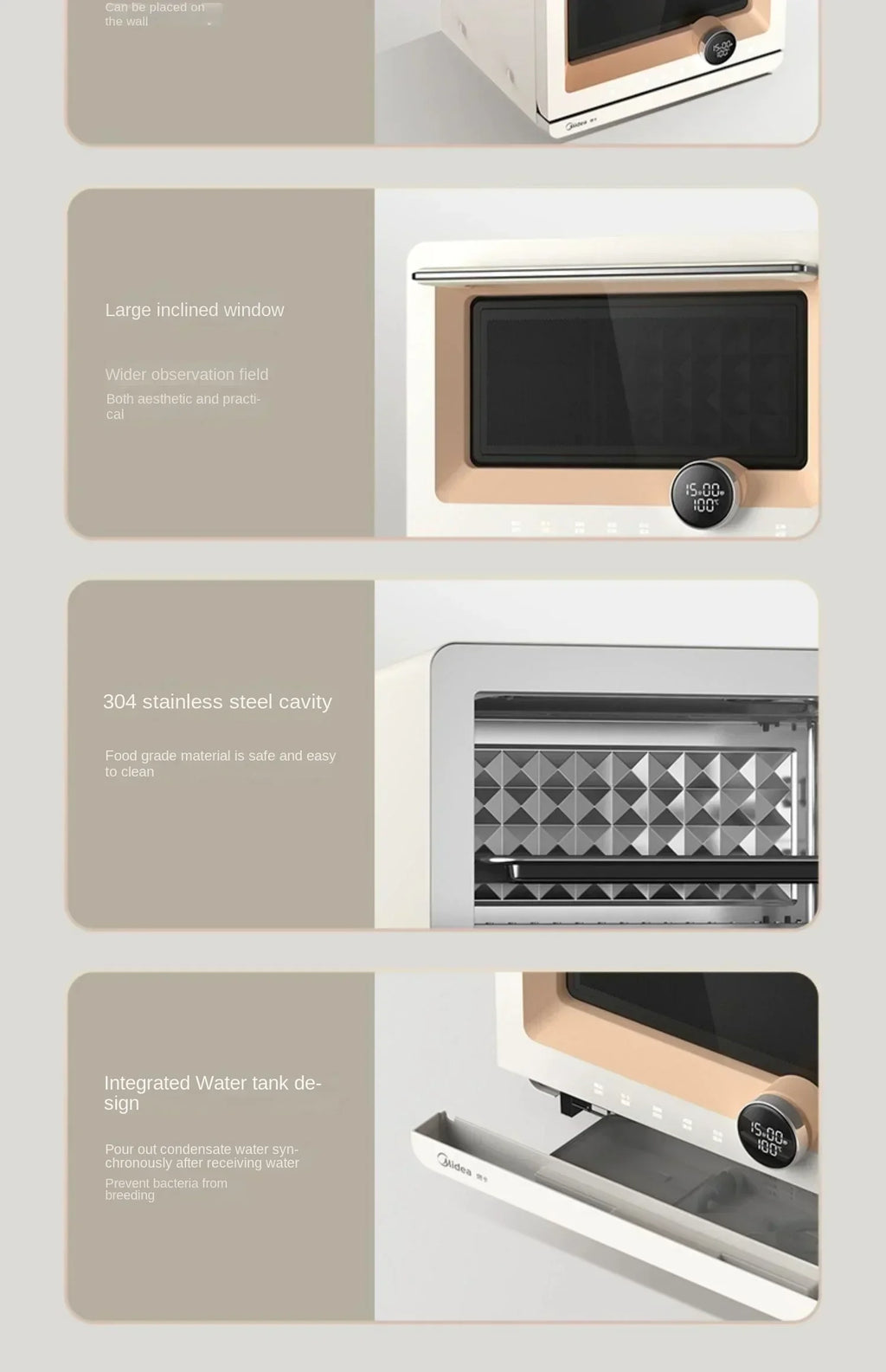 220V Midea Micro Steaming and Baking Integrated Household Intelligent Multi functional Variable Frequency Microwave Oven AD