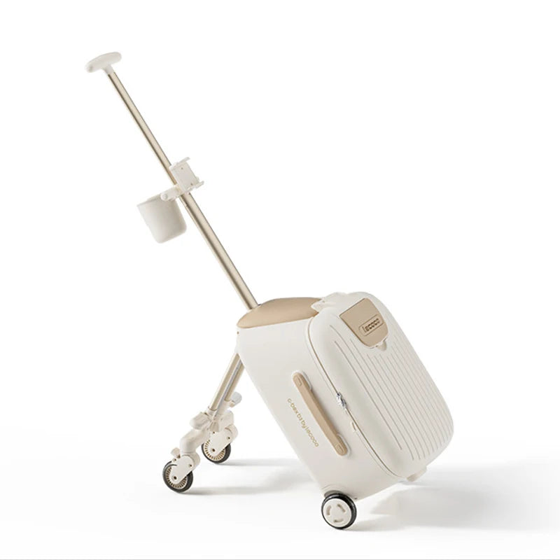 2-in-1 Detachable Trolley Pushchair Travel Suitcase 2025 New suitcase for children can Sit 20 inch carrier Ride on Luggage