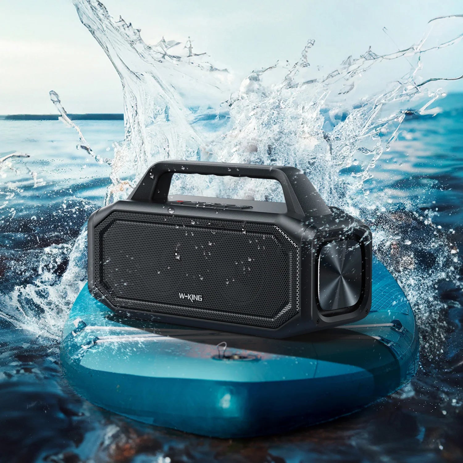 W-KING 80W Speakers Bluetooth Wireless, Portable Outdoor Speakers Loud with Bass Boost, Stereo Pairing, Reverse Charging, IPX6 W