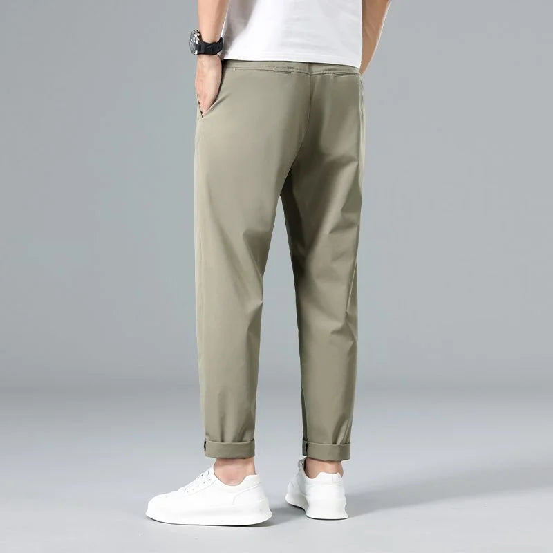 Male Trousers Dress Pants Work Tailoring Loose Formal Baggy Men's Casual Slacks Plus Size Original Clothing High Quality New In