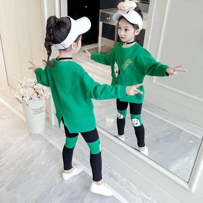 Girls Clothes Set Spring Autumn Jacket + Trousers Pants 2 PCS Children Clothing for Girl Teen Kids Girls Clothes 8 10 11 12 Year