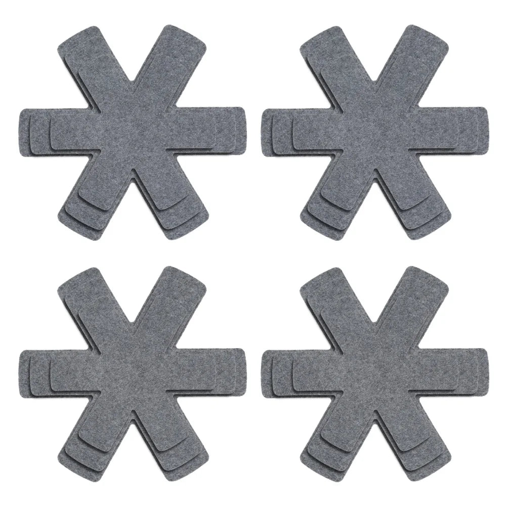 Pot and Pan Protectors 12Pcs Pot Dividers Pad Non-woven 3 Sizes Pans Separator Pads for Protecting Separators Pads Cookware