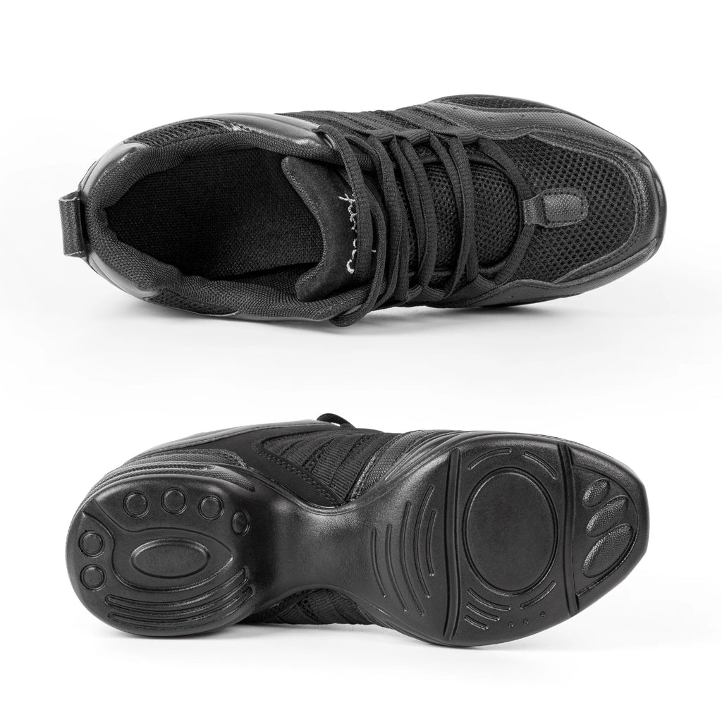 Dynadans Women's Dance Shoes Breathable Mesh Fabric Black Soft Soled Jazz Shoes Salsa Square Dance Modern Dance Shoes