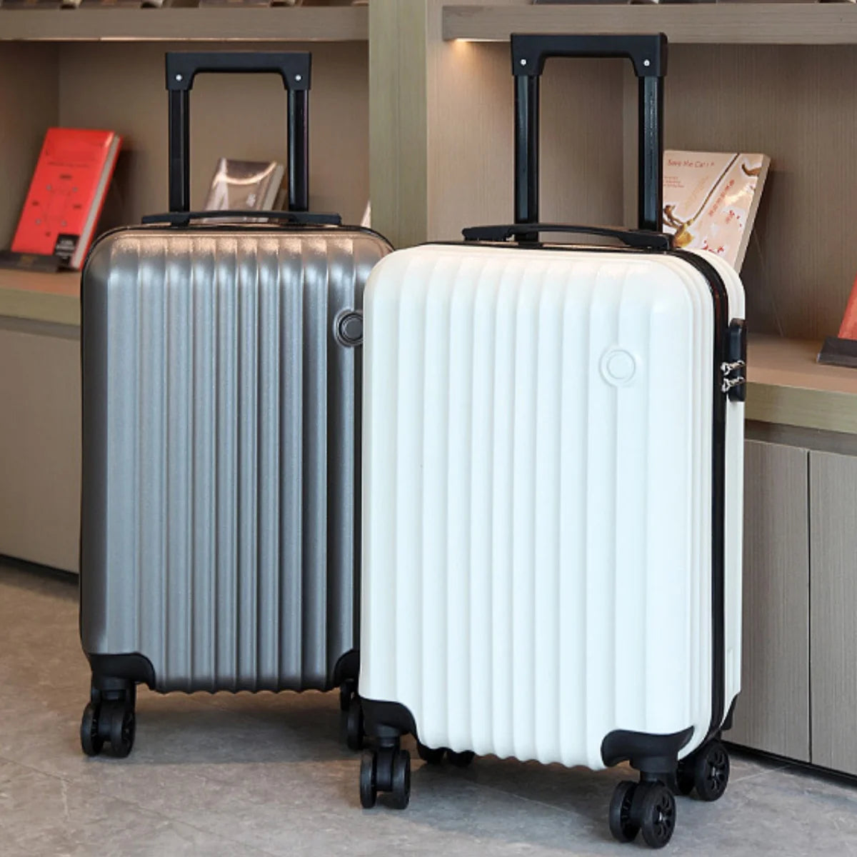 1 Piece, 20inch Luggage Suitcase, Trolley Case, Combination Lock, Universal Wheels, Pc Hard Shell Material, Layered Storage