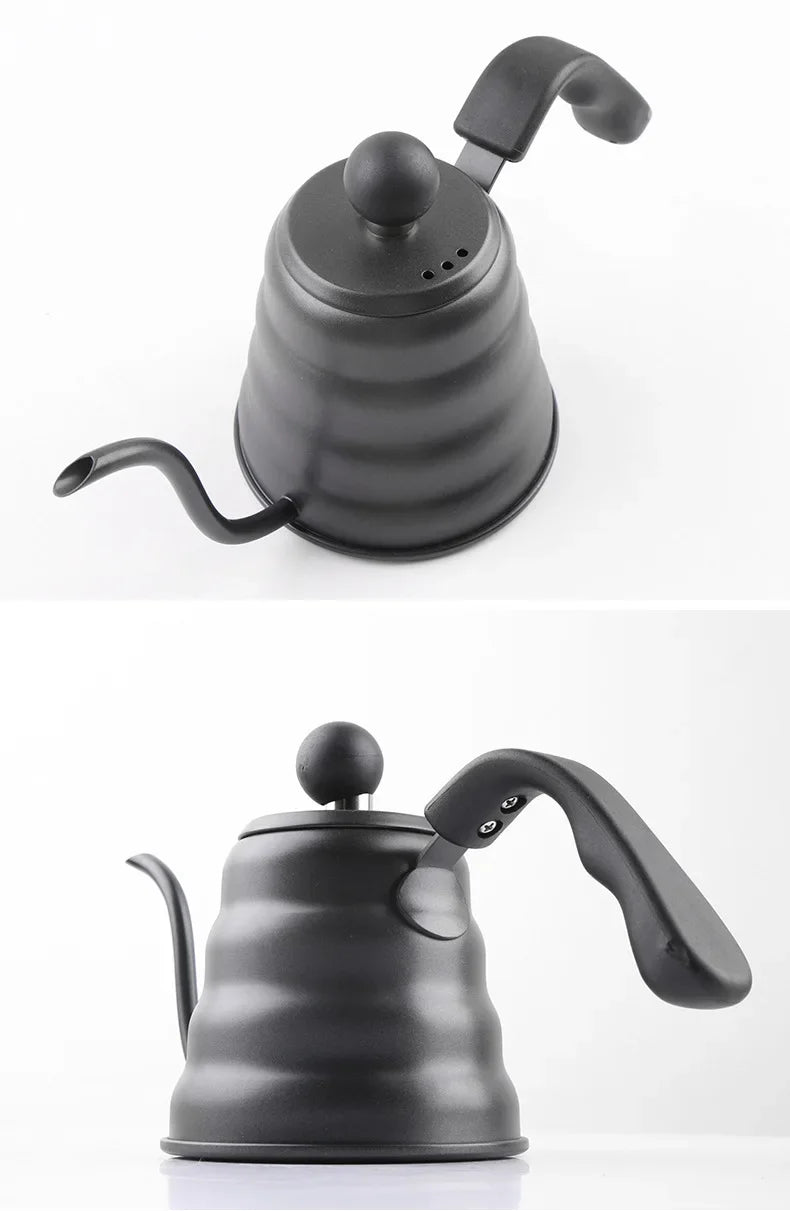 Coffee brewer, coffee pot, electric kettle, tea brewing pot, 600ml stainless steel hand - pushed coffee spout