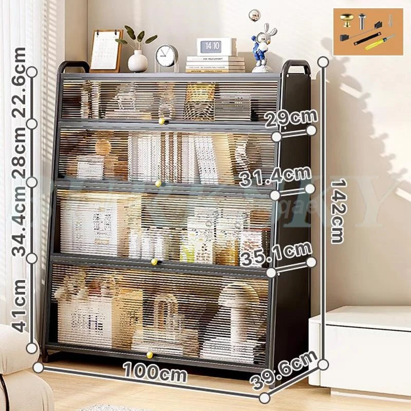 Bathroom Storage Floor to Floor, Waterproof Cabinet, Multi-Layer Storage Rack with Door