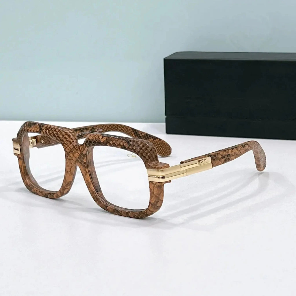 ORIGINALCAZAL MOD6073 Leather+Acetate Frame Classic Business Men Sunglasses Luxury UV400 Brown Lenses Women Couple Eyewear