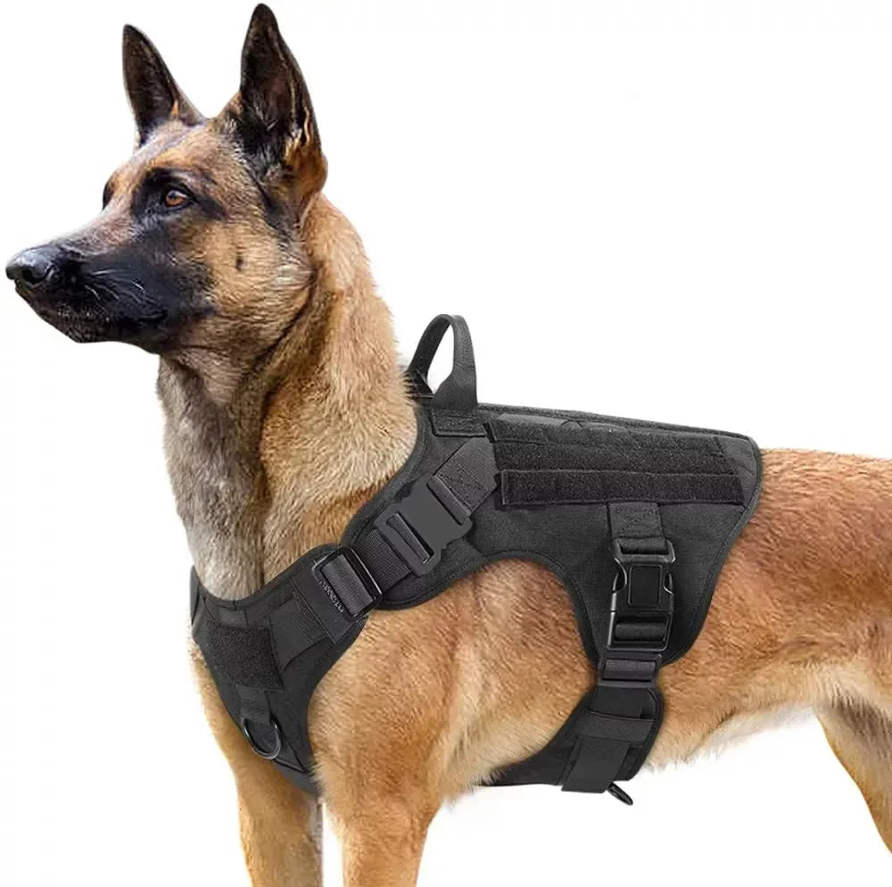 Tactical Pet  Harness And Leash Set Buckle Big Dog Vest German Shepherd Durable Dog  Harness For Small Large Dogs Training Puppy