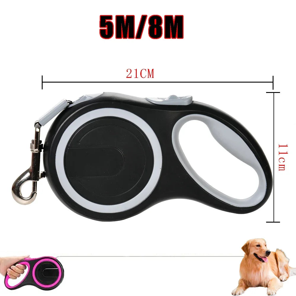 Outdoor Hiking 5m Plus 8M Pet Dog Leash For Small Large Dogs Cats Retractable Puppy Lead Chain Golden Retriever Pug Accessories