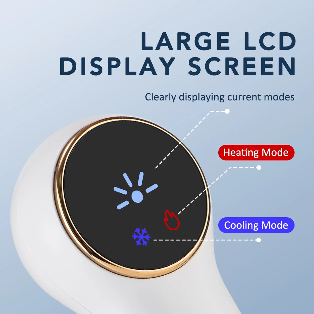 Heat Cold Face Beauty Device 2 LED Lights Modes Electric Lifting Tightening Eyes Neck Double Chin Massager Skin Care Facial Tool