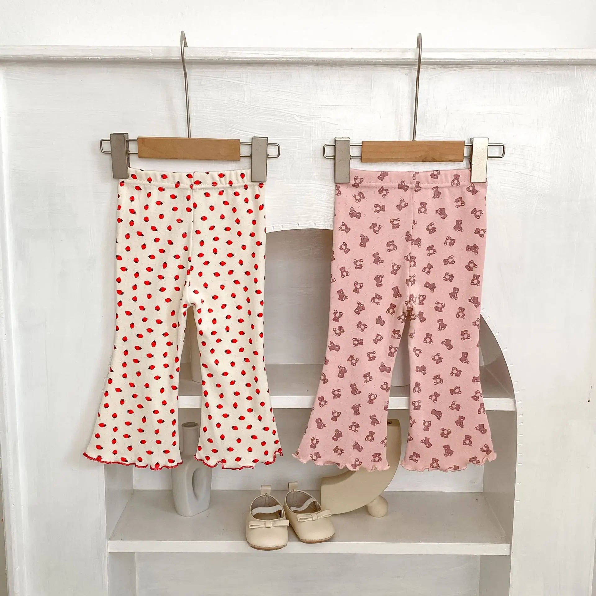 2025 New Korean Version Autumn Baby Girl Floral Micro Print Baby Leggings Baby Mosquito Proof Pants