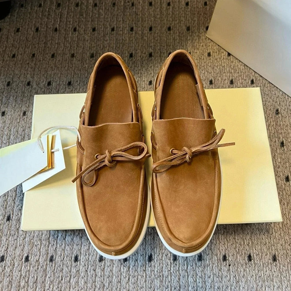 Top Quality Bow Loafers Shoes 2025 Spring New Retro Casual Suede Slip-On Shallow Flat Single-Layer Shoes Sapato Feminino