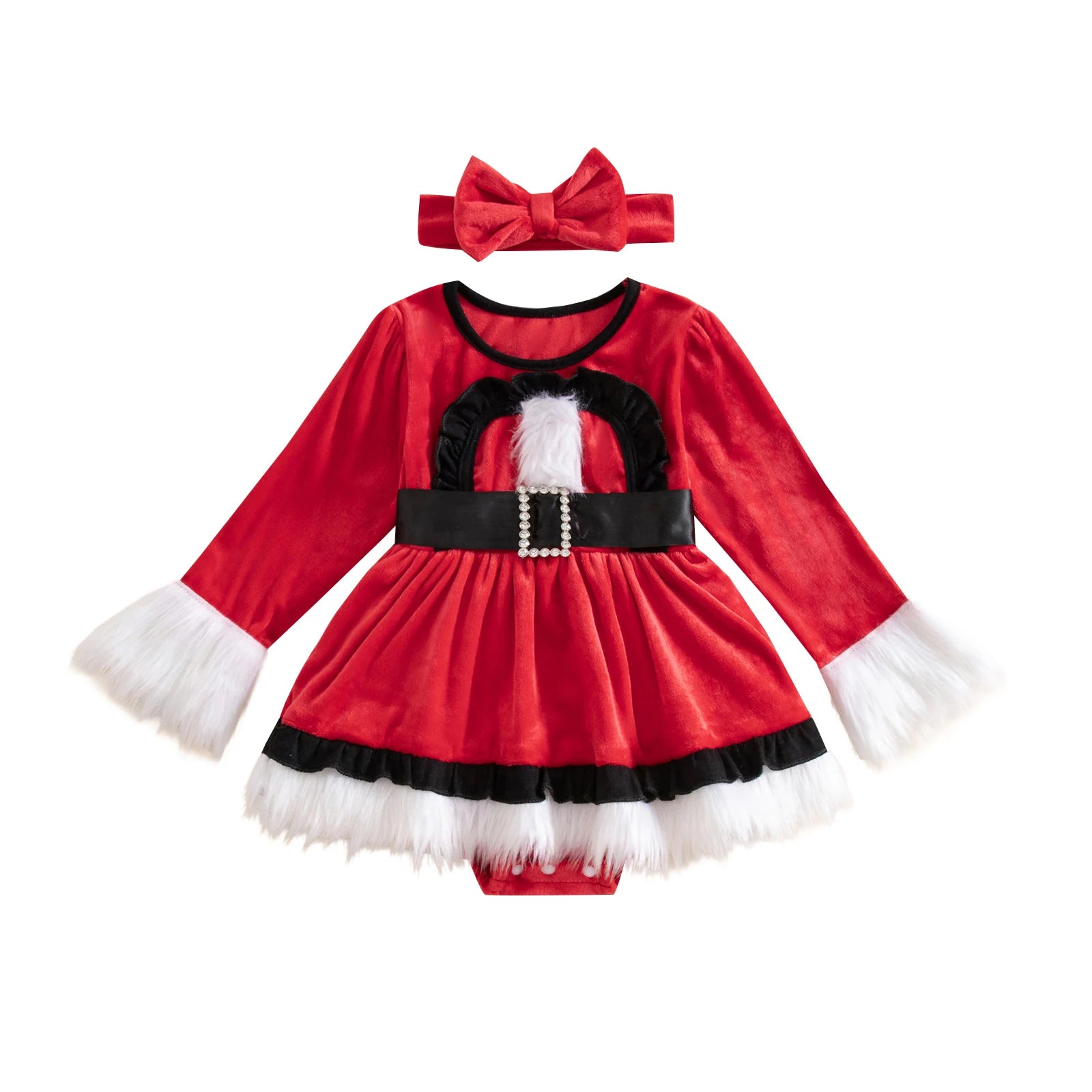 Toddler Boy Winter Outfit Plaid Shirt Suspender Pants Bowtie 3 Piece Set Christmas Party Clothes for Kids