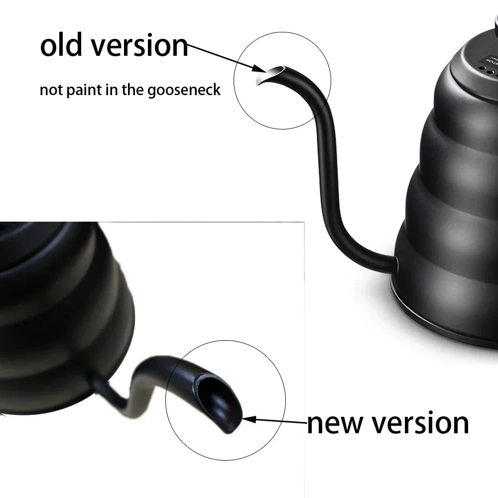 1.2L 1L Coffee Drip Kettle Pot with Thermometer Pour Over Coffee Tea Pot Stainless Steel Drip Kettle For Home Office Cafetera