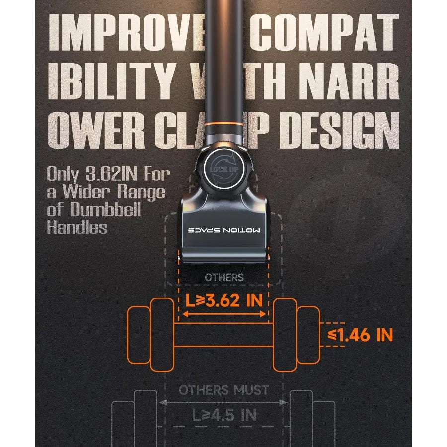 Flexible Dumbbell Converter 260 LBS Weight Capacity Adjustable Alloy Steel Bar Convert Dumbbells to Barbell Enhanced Compatibil