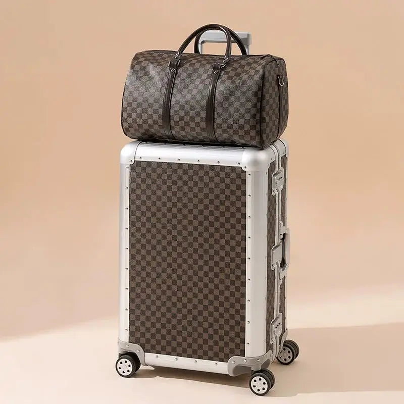 High-end light business aluminum-magnesium alloy 20 chassis suitcase universal wheel 24 trolley case suitcase silent