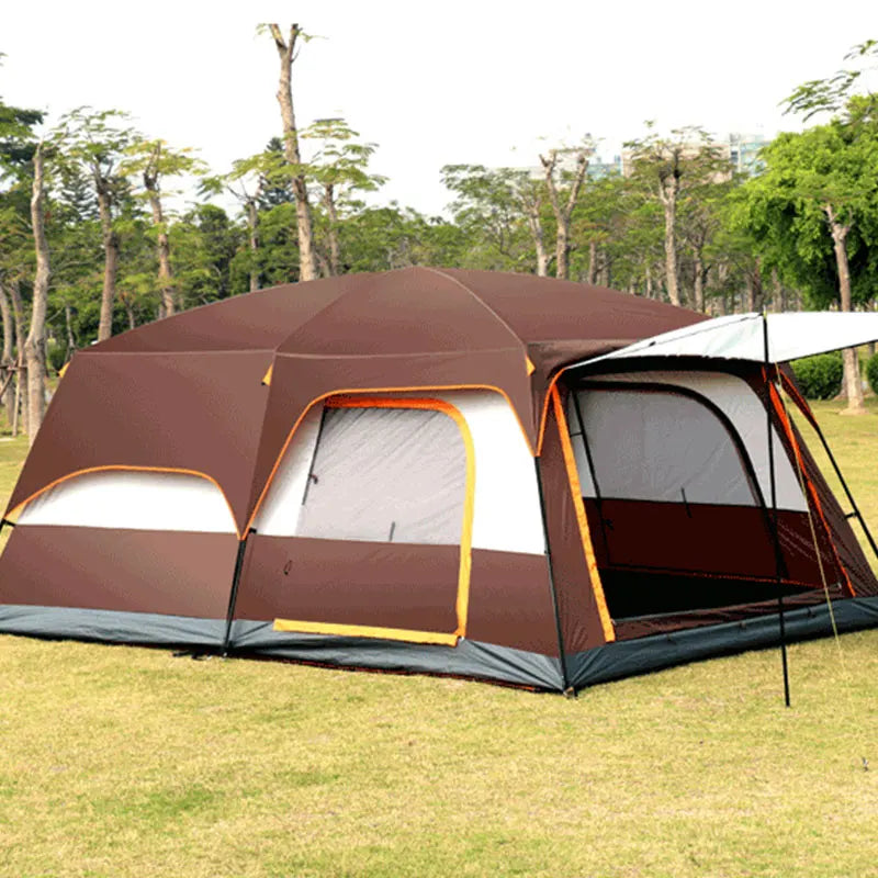 Outdoor Tent Big Space Camping Outing Two Bedroom Tent Ultra-large Hight Quality Waterproof Camping Tents 5-8 Persons Supplies