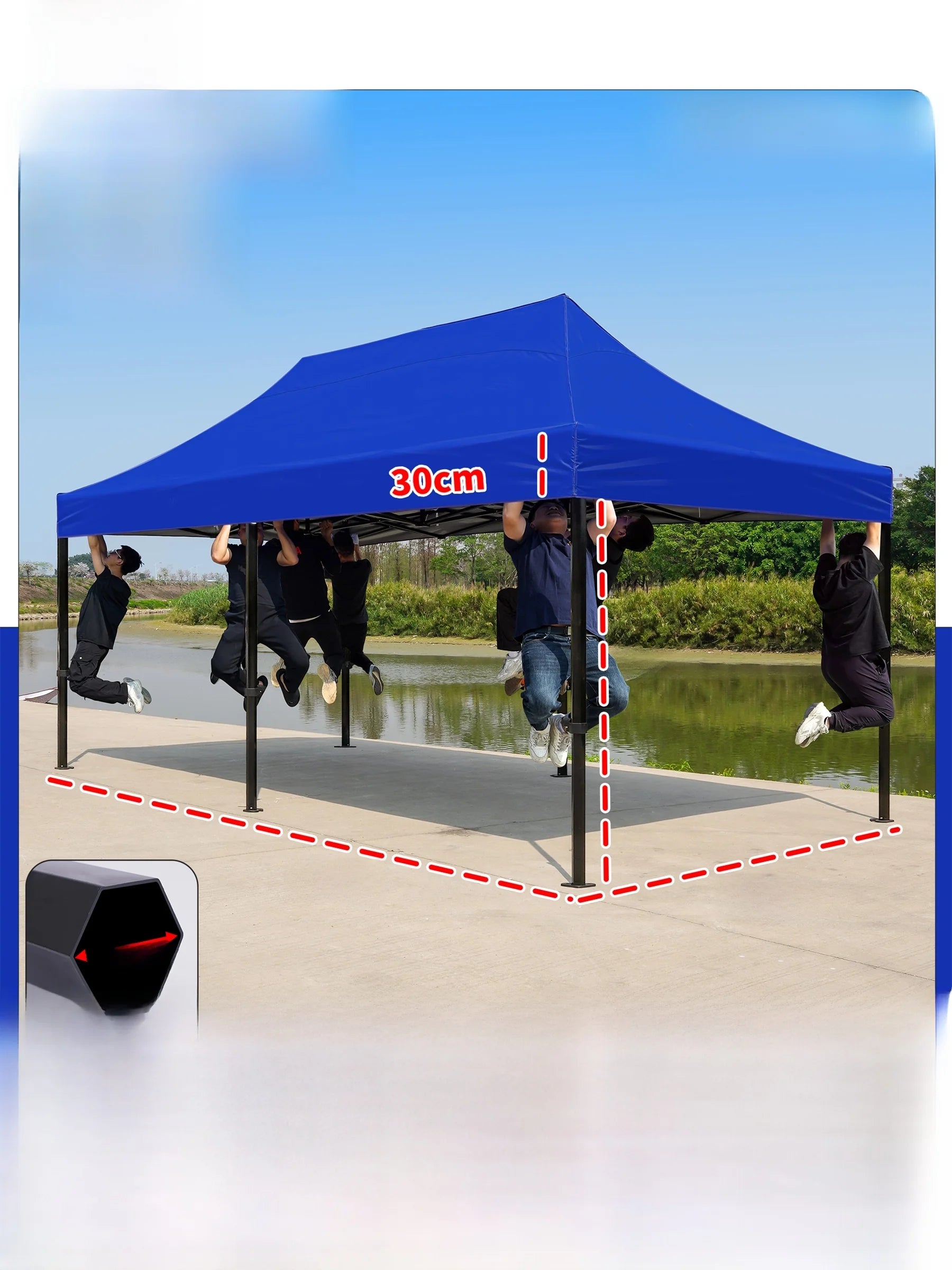 Thiened Four-Legged 3x6 Meters Tent Outdoor Rain And Sun elter Stall Special Outdoor Cam Travel Supplies Canopy