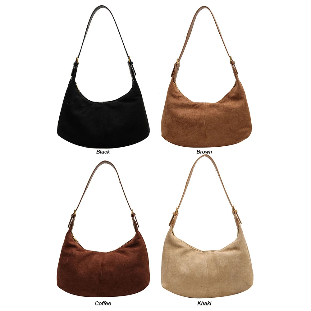 Crescent Bag for Women Adjustable Strap Hobo Bag with Inner Pocket Shoulder Bag Zipper for Work Travel