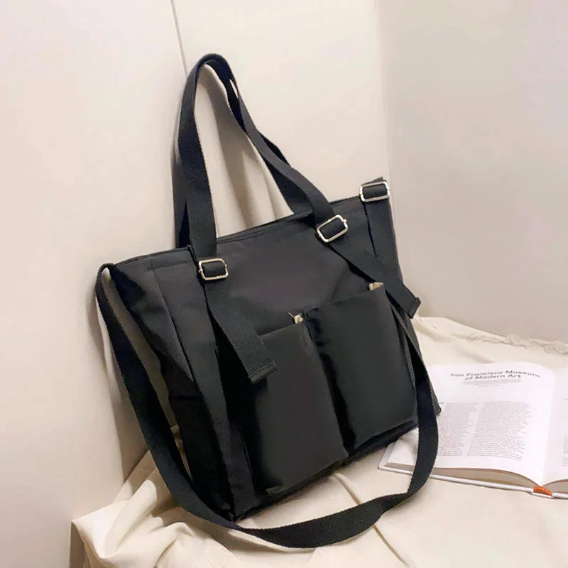 Women's Bag Handbags Shopper Simple Fashion Zipper Nylon Waterproof Solid Crossbody Large Capacity Tote Shoulder Bags For Women
