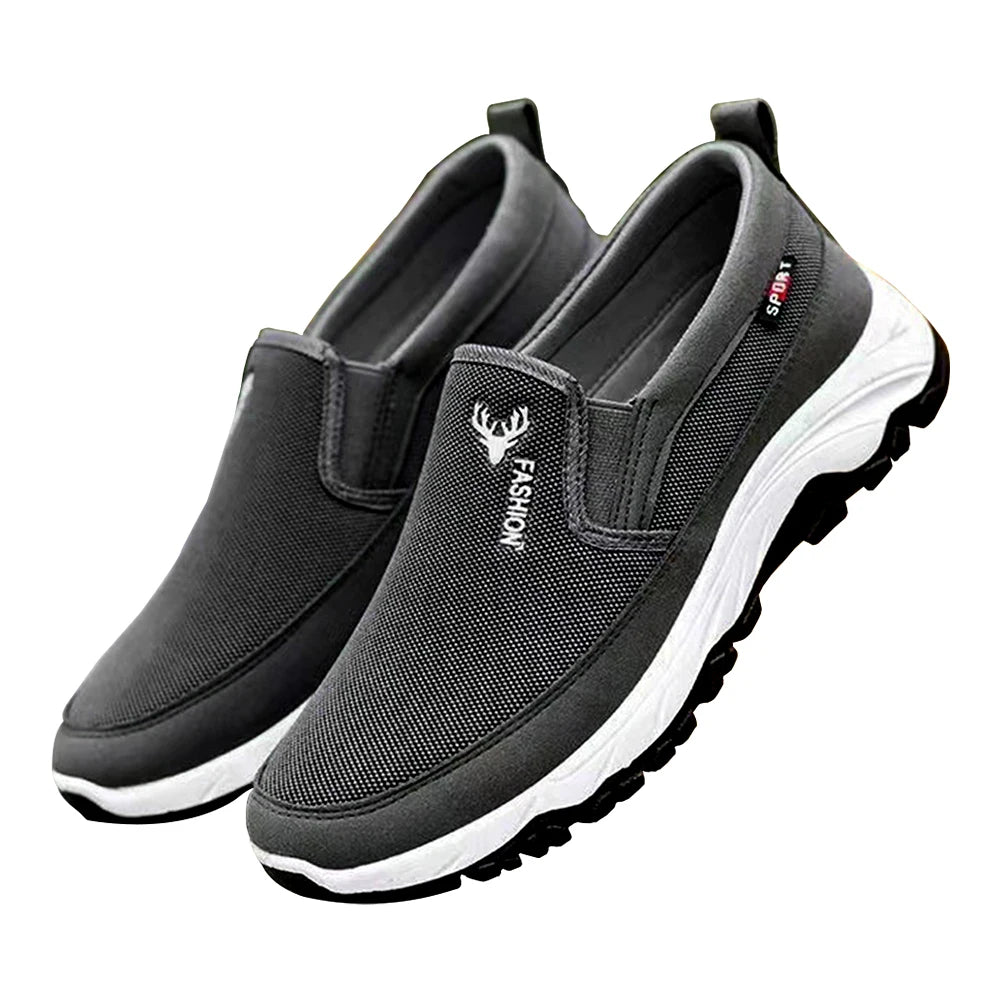 Men Penny Boat Shoes Sports Shoes Breathable Orthopedic Travel Plimsolls Flat Slip On for Outdoor Activity Hiking Walking