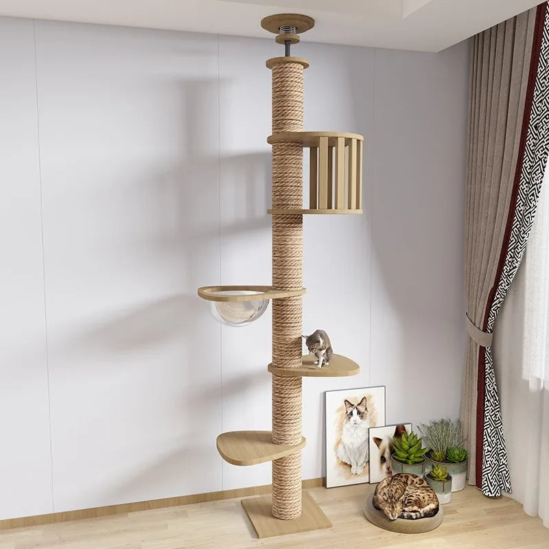 Cat Tree Multilayer Rotatable Moisture Proof Breathable Scratching Posts Save space Cat Tower For Home Indoor Cats Shelves 캣타워