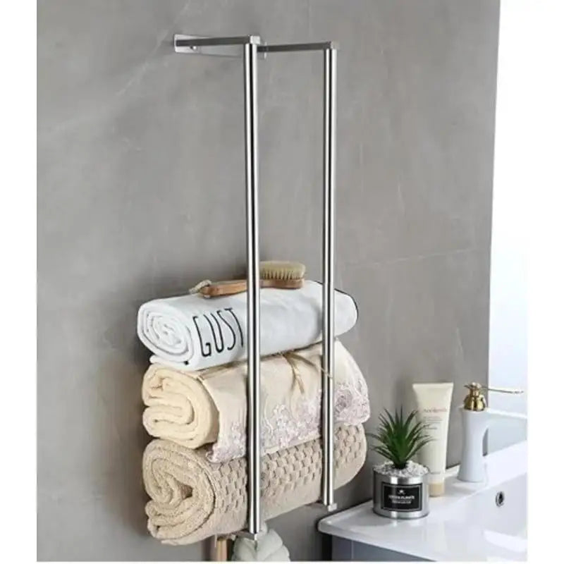 2025 New Bath Towel Rack For Rolled Towels Wall Mounted Towel Storage Rack Bathroom Organization Stainless Steel Towel Storage