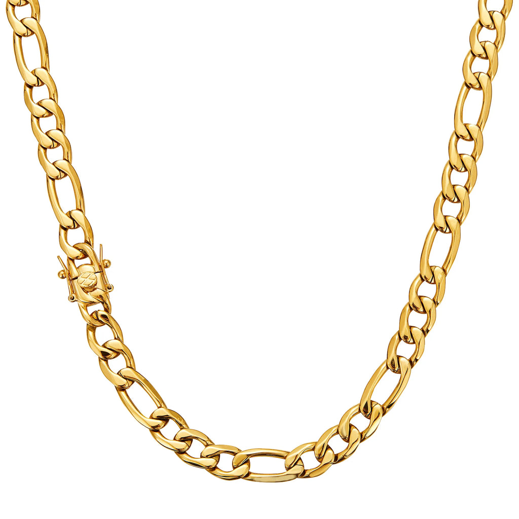 8mm Stainless Steel 1:3 NK Link Chains Necklaces 18K Gold-plated for  Unisex Hip Hop Bracelet Bling Iced Out Rapper Jewelry Gift
